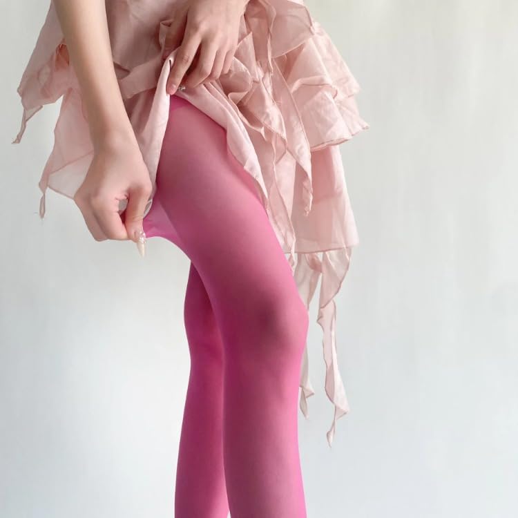 TYATVS Funky Colorful Tights for Women Whimsy Twee Colored Stockings Teal Fun Tights Y2k Emo Whimsigoth Clothes - Image 1